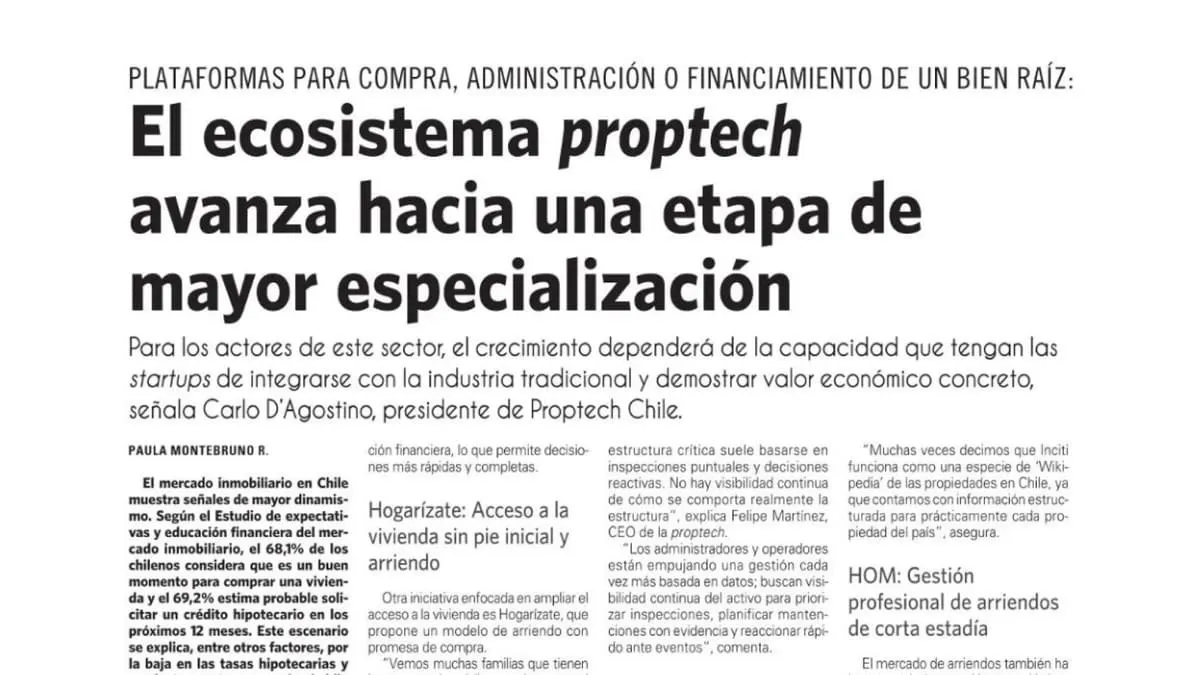 El ecosistema proptech avanza hacia una etapa de mayor especialización
