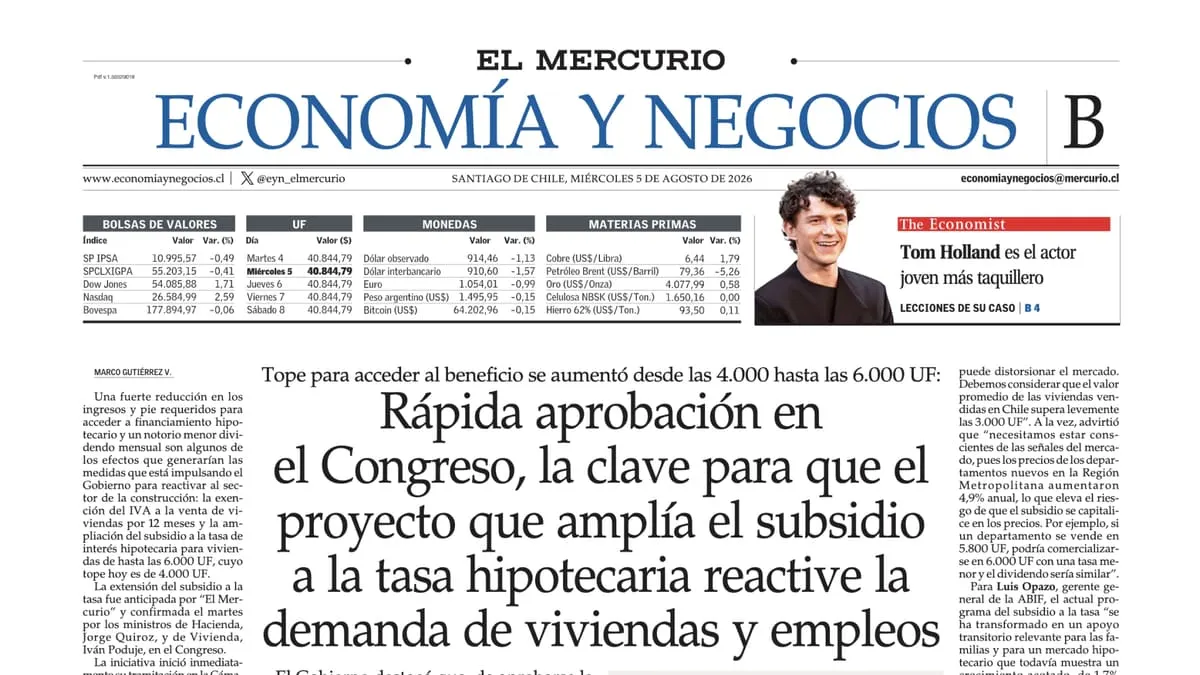 Rápida aprobación en el Congreso, la clave para que el proyecto que amplía el subsidio a la tasa hipotecaria reactive la demanda de viviendas y empleos